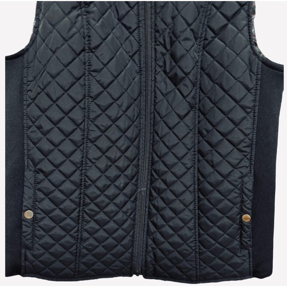 Kim Roger's Solid Black Everyday Quilt Vest Puffer Vest Size Medium - Picture 3 of 6